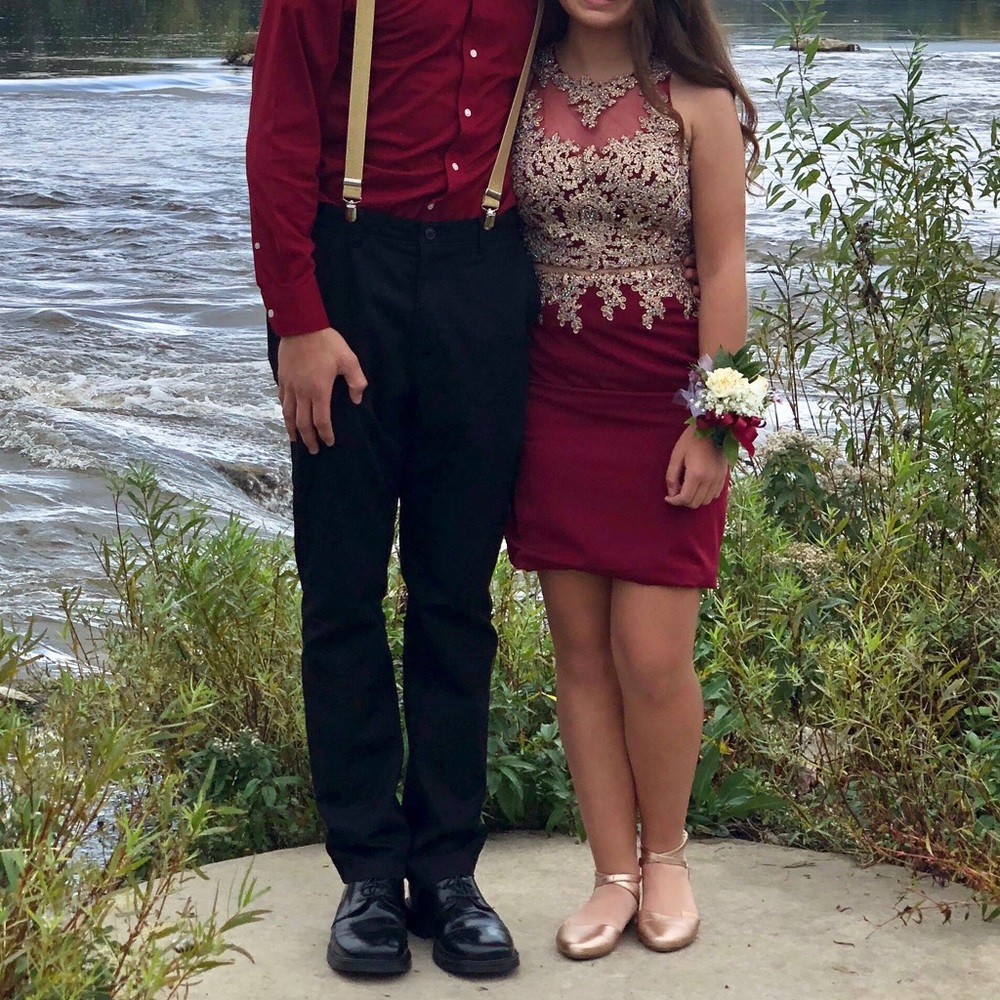 Wine Red Bodycon Homecoming Dress